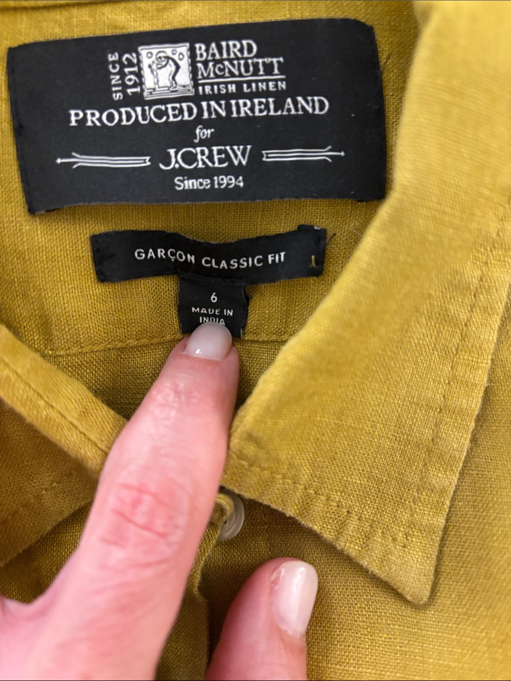 EUC Baird McNutt Irish Linen for J Crew size 6 - Picture 4 of 5